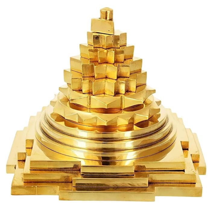 Laxmi Maha Meru Shree Yantra Original Brass for Home Pooja Decor Health and Wealth - Image 1